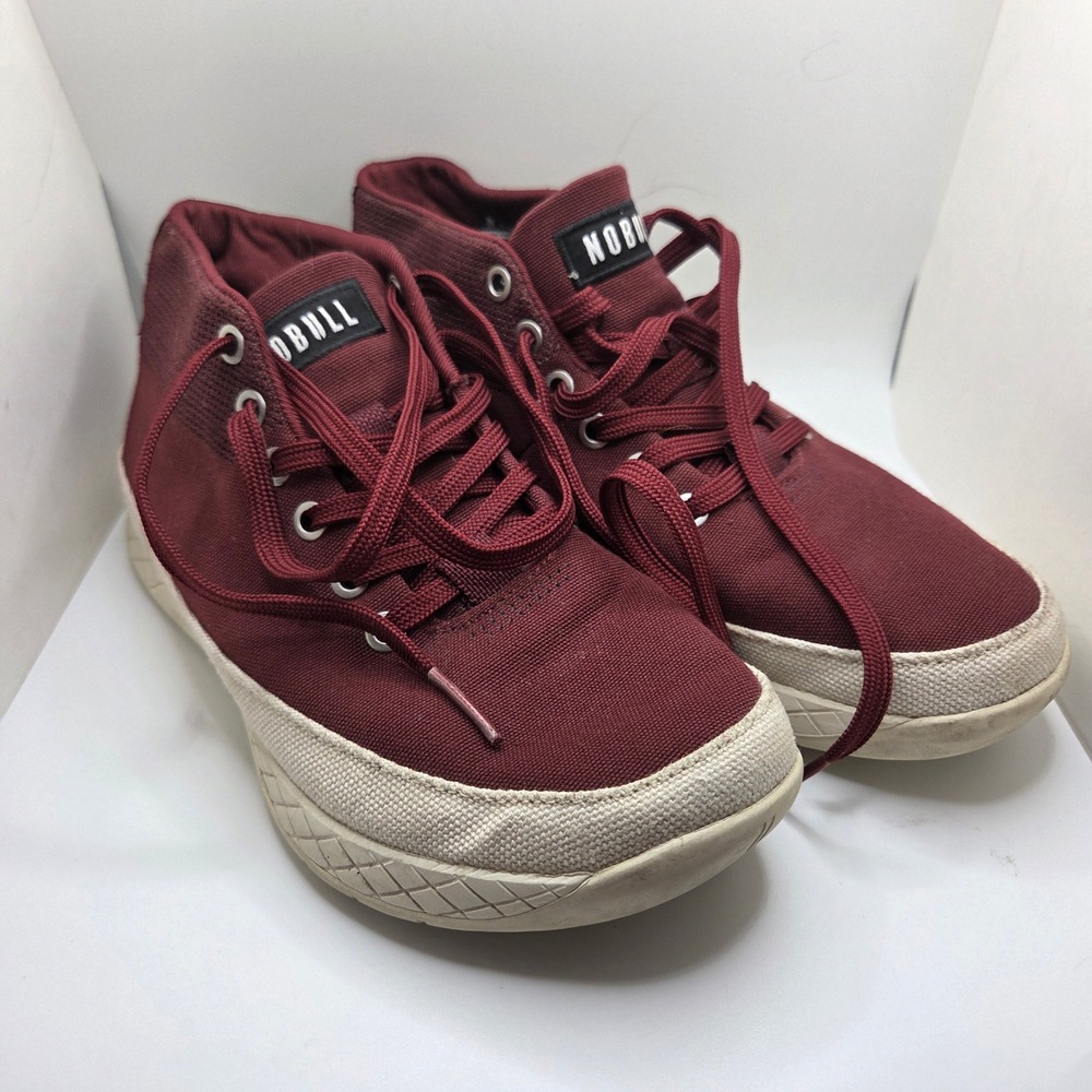 NOBULL High Top Canvas Trainer Burgundy Maroon Mens 6 Womens 7.5 Training Shoes